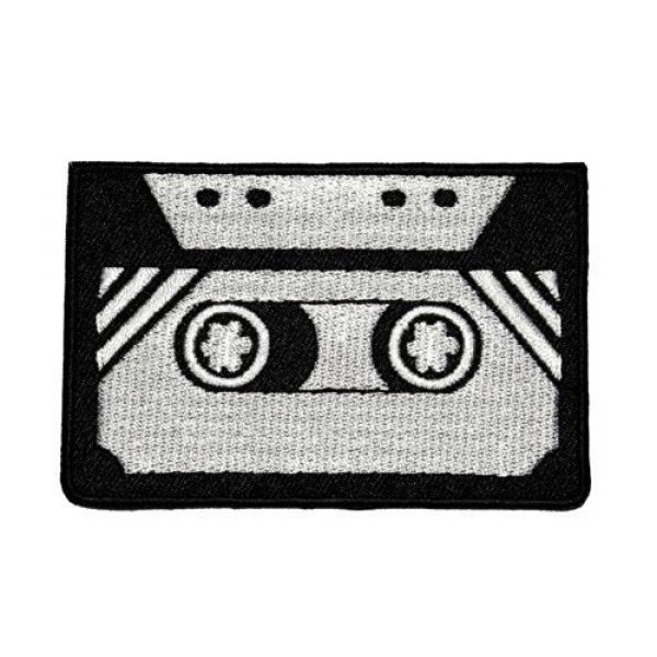 R©tro Airsoft Morale Patch 3 Tape Cassette Retro DIY Applique Embroidered Sew Iron on Patch TCS-01