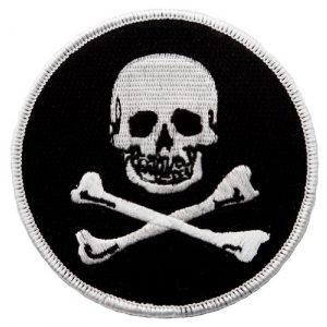 Cypress Collectibles Embroidered Patches Airsoft Morale Patch 1 Jolly Roger Embroidered Patch Pirate Skull Crossbones Iron-On Poison Emblem