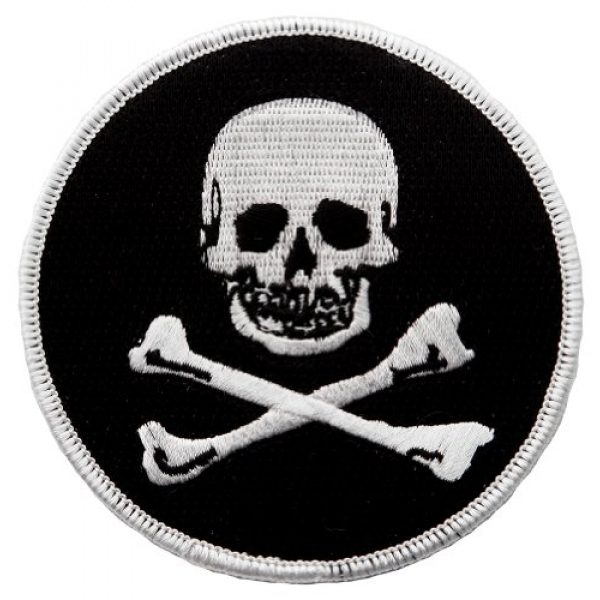 Cypress Collectibles Embroidered Patches Airsoft Morale Patch 1 Jolly Roger Embroidered Patch Pirate Skull Crossbones Iron-On Poison Emblem