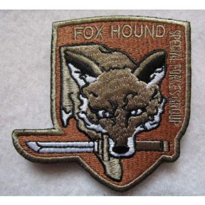 Embroidered Patch Airsoft Morale Patch 1 Metal Gear Solid Foxhound Fox Hound 3D Tactical Patch Military Embroidered Morale Tags Badge Embroidered Patch DIY Applique Shoulder Patch Embroidery Gift Patch