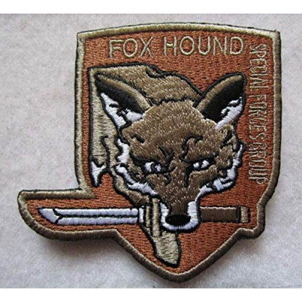 Embroidered Patch Airsoft Morale Patch 1 Metal Gear Solid Foxhound Fox Hound 3D Tactical Patch Military Embroidered Morale Tags Badge Embroidered Patch DIY Applique Shoulder Patch Embroidery Gift Patch