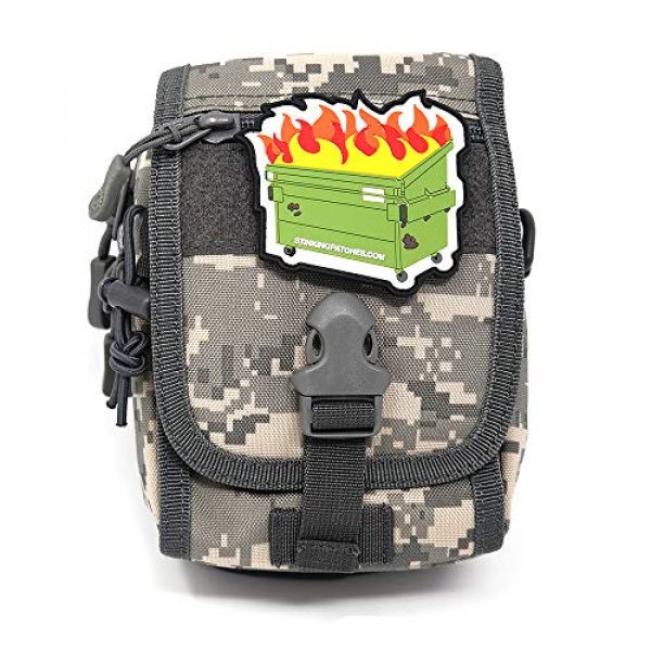 Stinking Patch Co. Airsoft Morale Patch 5 Dumpster Fire Hook and Loop Patch | PVC Rubber Tactical Patch | Funny Morale Patch
