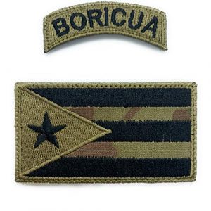 Almost SGT Airsoft Morale Patch 1 Puerto Rico Flag and Boricua Patches - Funny Tactical Military Morale Embroidered Patch Hook Backing(Camouflage)