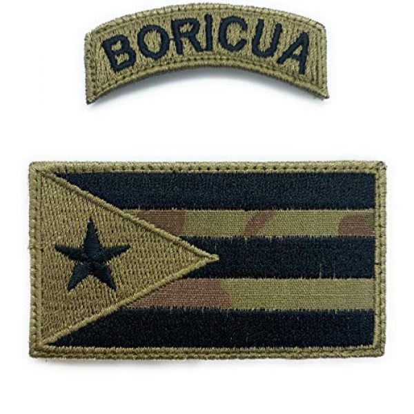 Almost SGT Airsoft Morale Patch 1 Puerto Rico Flag and Boricua Patches - Funny Tactical Military Morale Embroidered Patch Hook Backing(Camouflage)