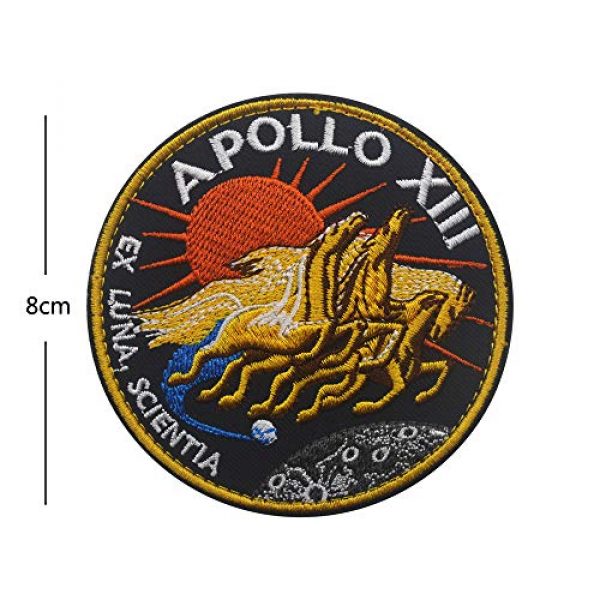 Zhikang68 Airsoft Morale Patch 2 18 PCS NASA Apollo Mission Patch Set 1,7,8,9,10,11,12,13,14,15,16,17,133,134,135 Space Patches 60th Annivers Embroidered Costume Applique Sew On Motorcycle Emblem for Travel Backpack Hats Jackets