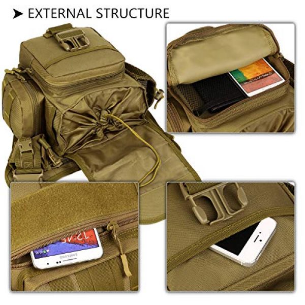 Protector Plus Tactical Pouch 7 Protector Plus Tactical DSLR Camera Messenger Bag Military Sling Crossbody Pack Assault Range Chest Shoulder Backpack EDC Diaper Daypack (Insert Bag & Patch Included)