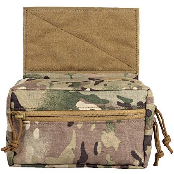 Huenco Tactical Pouch 2 Tactical Dump Drop JPC CPC Bag AVS Vest Pouch with Hook and Loop Multicamo Tool Pouch for Airsoft Hunting Skirmish Outdoor Sports