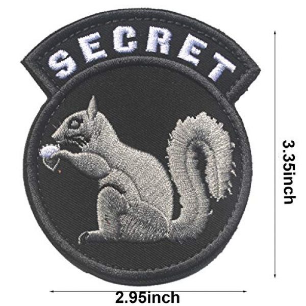 ODSP Airsoft Morale Patch 2 Secret Squirrel Embroidered Morale Patch 3.35 x 2.95 Inch 2PCS