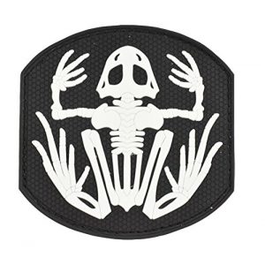 JFFCE Airsoft Morale Patch 1 Morale Patch Skeleton Frog Tactical Military Morale 3D PVC Patches(KW)