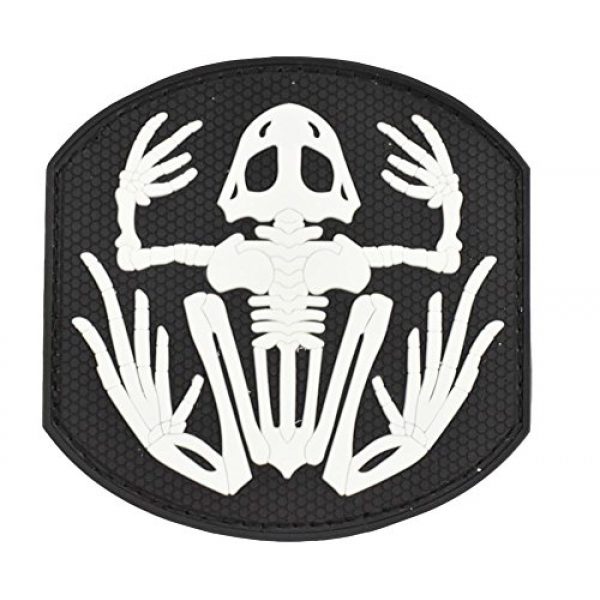 JFFCE Airsoft Morale Patch 1 Morale Patch Skeleton Frog Tactical Military Morale 3D PVC Patches(KW)