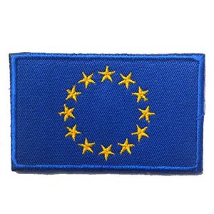 Tactical Embroidery Patch Airsoft Morale Patch 1 EU Flag Embroidery Patch Military Tactical Morale Patch Badges Emblem Applique Hook Patches for Clothes Backpack Accessories
