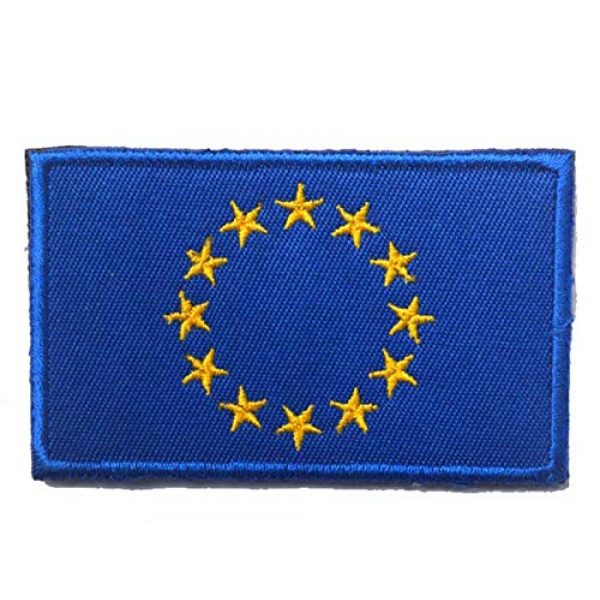 Tactical Embroidery Patch Airsoft Morale Patch 1 EU Flag Embroidery Patch Military Tactical Morale Patch Badges Emblem Applique Hook Patches for Clothes Backpack Accessories