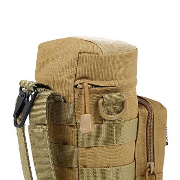 KWNRAOR Tactical Pouch 6 KWNRAOR Molle Water Bottle Holder, Tactical Water Bottle Pouch Military Sports Kettle Pouch for Outdoor Travel Cycling with D-Ring Hook