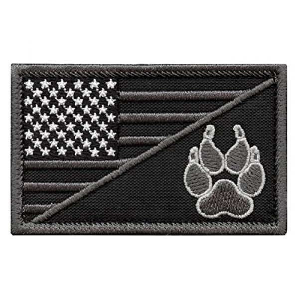 LEGEEON Airsoft Morale Patch 1 LEGEEON ACU USA American Flag K-9 Dog Handler Subdued Morale Tactical Embroidery Sew Iron on Patch