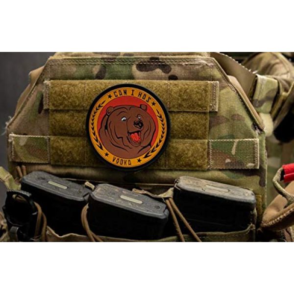 BASTION Airsoft Morale Patch 5 BASTION Morale Patches (Can I Has Vodka) | 3D PVC Patch with Hook & Loop Fastener Backing | Well-Made | Military Combat Badge Patches Ideal for Tactical Bag, Hats & Vest
