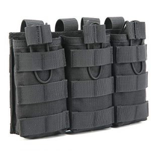 Onepin Tactical Pouch 1 Triple Magazine PouchMolle Open-Top Mag Pouch for M4, M16 Magazine Attaches to Tactical Vests, Rifle Cases, Backpacks - Holds 3 Mags