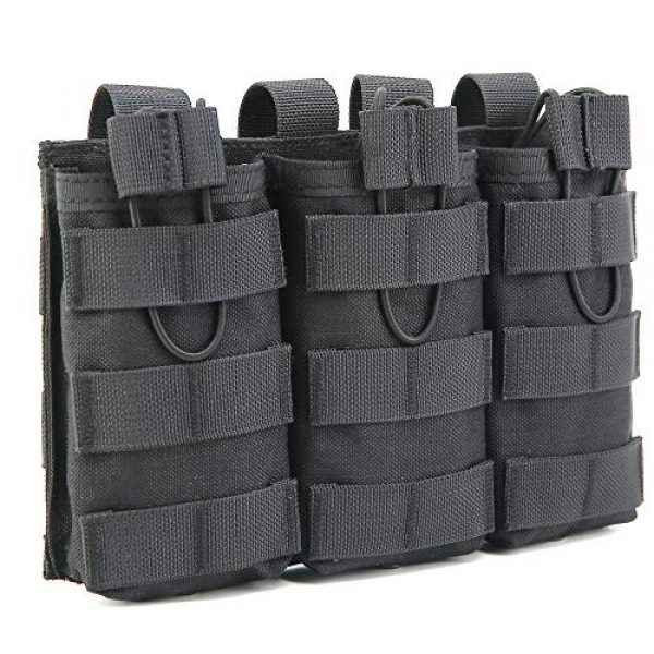 Onepin Tactical Pouch 1 Triple Magazine PouchMolle Open-Top Mag Pouch for M4, M16 Magazine Attaches to Tactical Vests, Rifle Cases, Backpacks - Holds 3 Mags