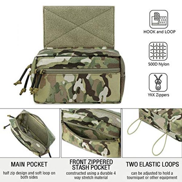 KRYDEX Tactical Pouch 5 KRYDEX Tactical Drop Pouch Sub Abdominal Carrying Kit Bag for Tactical Vest Chest Rig