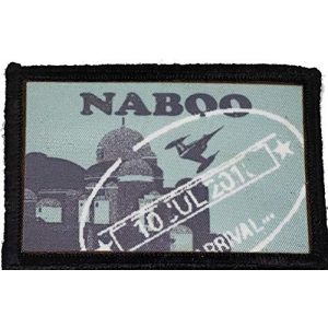 RedheadedTshirts Airsoft Morale Patch 1 Star Wars Naboo Passport Stamp Morale Patch. 2x3" Hook and Loop Patch. Made in The USA