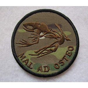 Embroidered Patch Airsoft Morale Patch 1 MAL AD Osteo US Navy Seals FROGMAN Bad to The Bone Warfare 3D Tactical Patch Military Embroidered Morale Tags Badge Embroidered Patch DIY Applique Shoulder Patch Embroidery Gift Patch