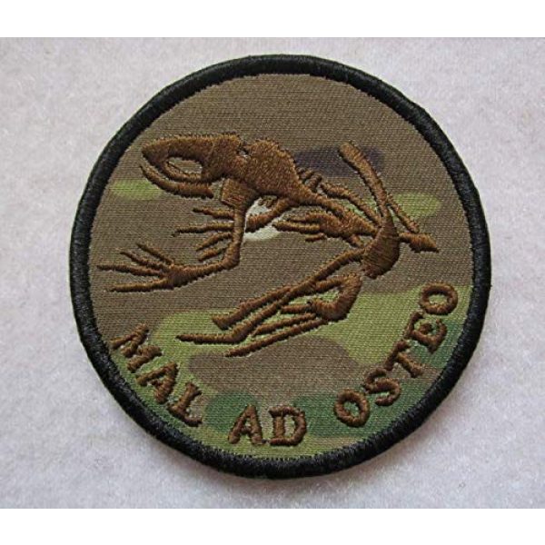 Embroidered Patch Airsoft Morale Patch 1 MAL AD Osteo US Navy Seals FROGMAN Bad to The Bone Warfare 3D Tactical Patch Military Embroidered Morale Tags Badge Embroidered Patch DIY Applique Shoulder Patch Embroidery Gift Patch
