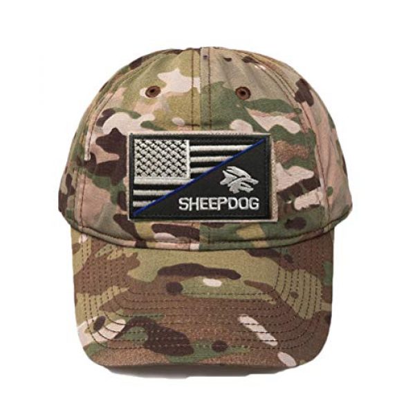 SpaceAuto Airsoft Morale Patch 5 SpaceAuto Decorative Sheepdog w/ USA American Flag Embroidered Military Tactical Morale Patch 3" x 1.97" - Slash Thin Blue Line