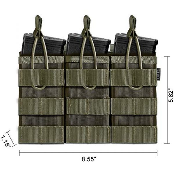 ELVO Tactical Pouch 7 ELVO Tactical Molle Mag Pouch, Open-Top Triple Stacker Magazine Holster Rifle Mags Holder for AR-15 M4 M14 M16 G36 HK416 Magazines