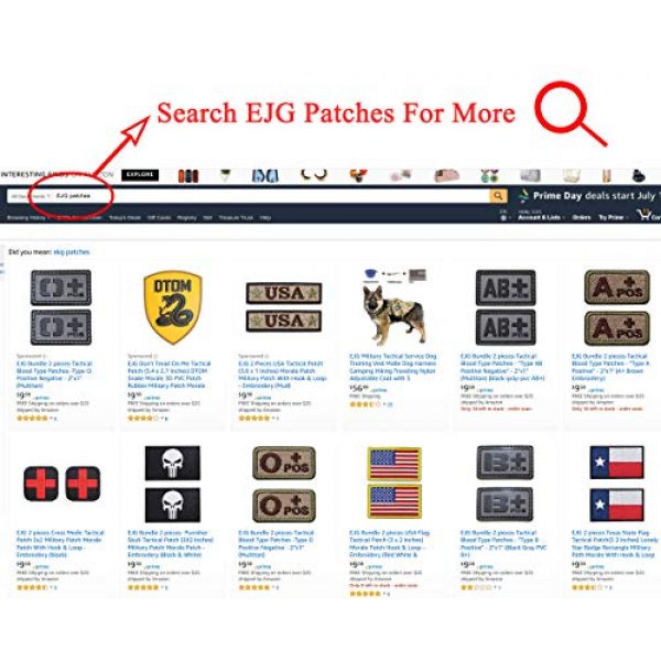 EJG Airsoft Morale Patch 4 EJG 2 Pack 3x2"Velcro Patches Tactical Patch Texas Flag Military Army with Velcro Decorative Embroidered Appliques Personalized for Backpacks DIY Cap Clothing Cosplay Custom Dog Harness