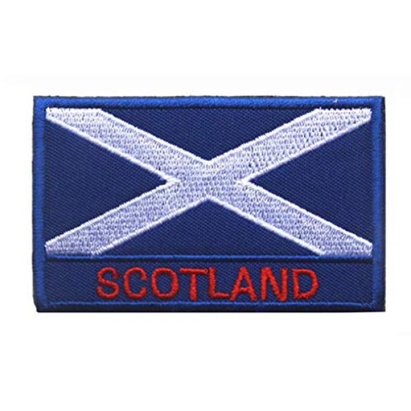 Tactical Embroidery Patch Airsoft Morale Patch 2 2pcs Scotland Flag Embroidery Patch Military Tactical Morale Patch Badges Emblem Applique Hook Patches for Clothes Backpack Accessories