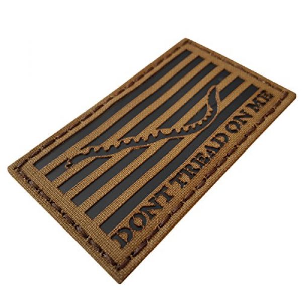 Tactical Freaky Airsoft Morale Patch 3 Coyote Brown Tan Infrared IR US First Navy Jack Dont Tread On Me DTOM Flag 3.5x2 Tactical Morale Touch Fastener Patch
