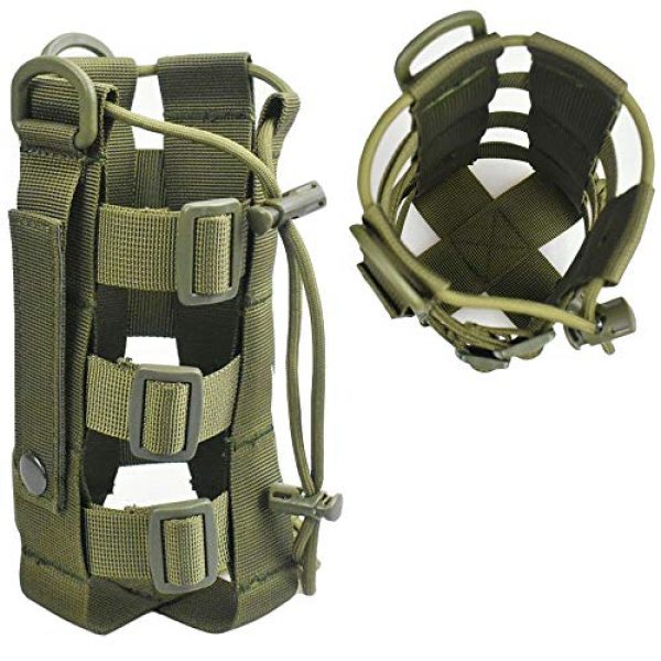 JFFCE Tactical Pouch 2 JFFCE Minimalist Adjustable MOLLE Water Bottle Holder Kettle Pouch Belt Bottle Carrier for 17-42 Oz Water Bottle