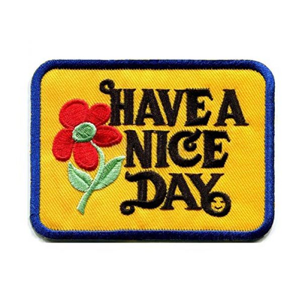 ShowPlus Airsoft Morale Patch 3 ShowPlus Embroidered Tactical Morale Badge-Have a Nice Day with Hook Loop Fastener Backing Applique Iron-on Patch