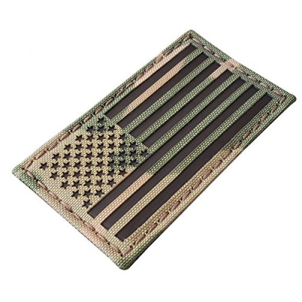 Tactical Freaky Airsoft Morale Patch 4 Multicam Infrared IR USA American Flag 3.5x2 IFF Tactical Morale Hook&Loop Patch