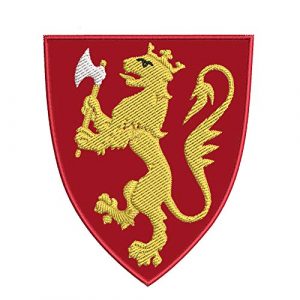 Appalachian Spirit Airsoft Morale Patch 1 Kingdom of Norway Medieval Coat of Arms 3.5" Embroidered Iron or Sew-on Patch Heraldry Armorial History Family Crest