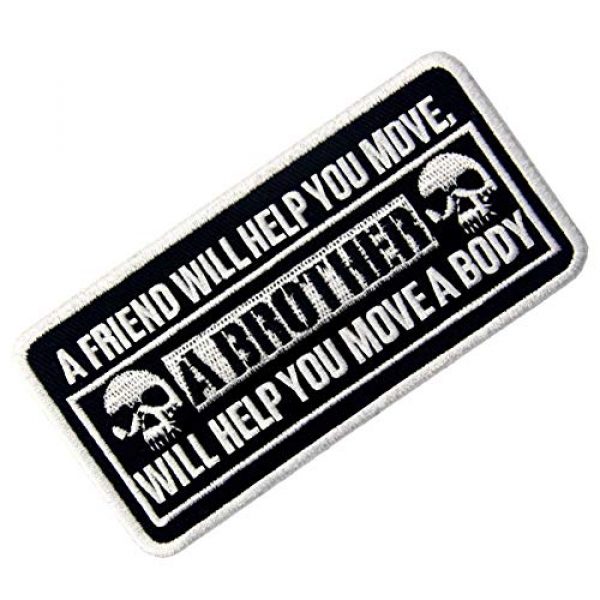 Rocking Planet Airsoft Morale Patch 3 Brother Will Help You to Move A Body Tactical Patch Embroidered Morale Applique Iron On Sew On Emblem