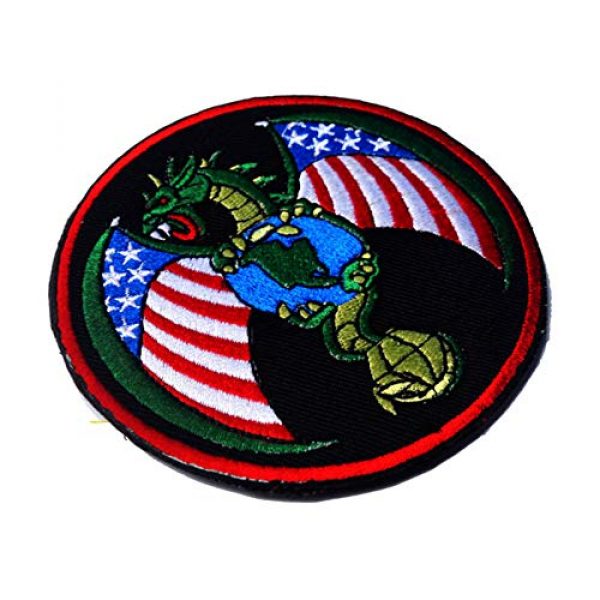 Minason Airsoft Morale Patch 3 US AIR Force Dragon Flag Morale Tactical Patch Embroidered Applique Attachment Fastener Hook & Loop on Tactical Hat Bags Jackets and Gear
