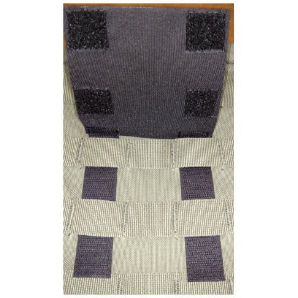 MOLLE PANEL ACCESSORIES Tactical Pouch 3 Del Molle Panel for Badges and Insignia - 4x4 inches - Black