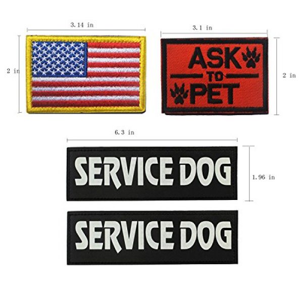 Homiego Airsoft Morale Patch 2 Homiego Military Morale Service Dog Patch for Pet Tactical K9 Service Harness Vest Pack of 4 (1)