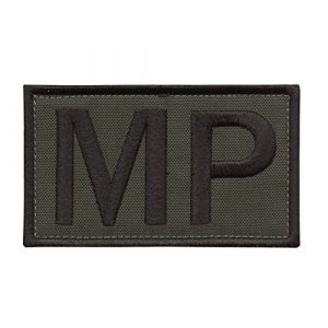 LEGEEON Airsoft Morale Patch 1 LEGEEON OD Green MP Military Brassard Tactical Morale Army Embroidered Fastener Patch