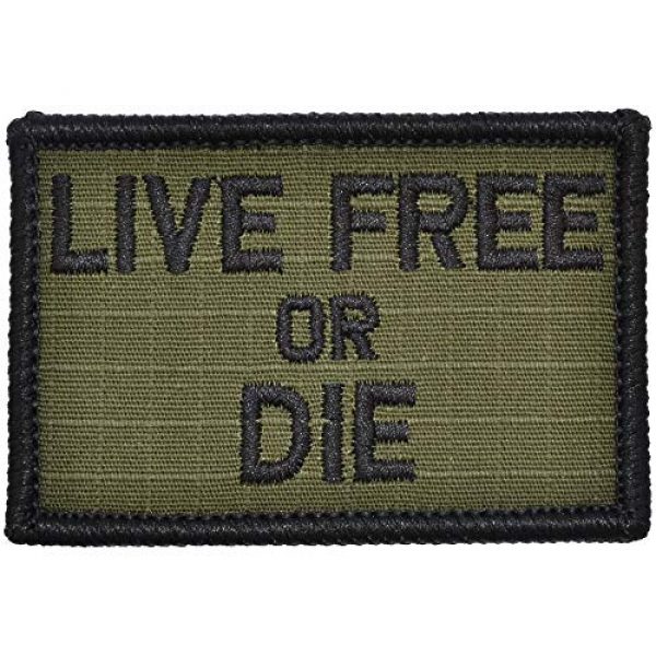 Tactical Gear Junkie Airsoft Morale Patch 1 Live Free Or Die - 2x3 Patch - Multiple Colors (Olive Drab)