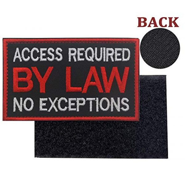WUXL Airsoft Morale Patch 3 WUXL Patch Service Dog Access Required by Law No Exceptions Vests/Harnesses Emblem Embroidered Fastener Hook & Loop PatchService Dog -by Law