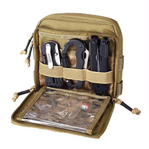 YASHALY Tactical Pouch 4 YASHALY Tactical Pouch, 1000D Tactical Gear Utility Map Admin Pouch EDC Tool Molle Bag Organizer
