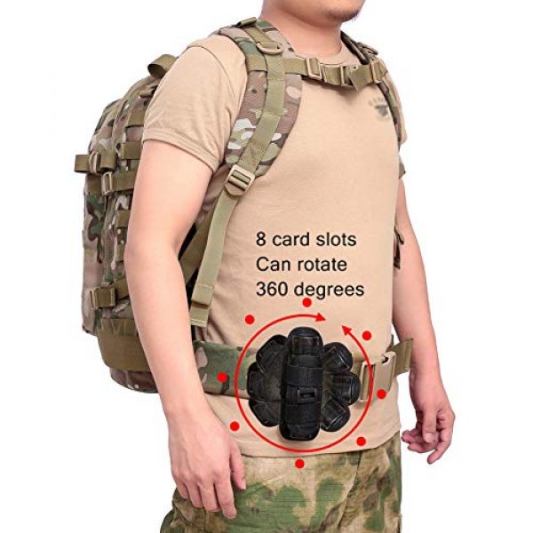 Biowlucn Tactical Pouch 5 Biowlucn Tactical Flashlight Pouch Holster, Rotatable Flashlight Holder Belt Clip Tactical Torch Carry Case with 360 Degree Carabiner Reel Clip for Belt Portable Torch Cover Holder