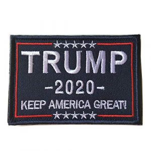 Xunqian Airsoft Morale Patch 1 Keeping America Great Donald Trump 2020 Tactical Morale Military Emblem Embroidered Fastener Hook and Loop Patch (A-Blue)