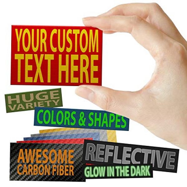 Mutiny Shop Airsoft Morale Patch 1 1x3 Custom Text Vinyl Patch - Huge Variety of Colors and Sizes - Name Tape
