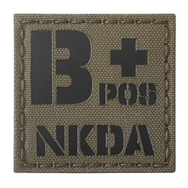 Tactical Freaky Airsoft Morale Patch 1 Ranger Green Infrared IR BPOS NKDA B+ Blood Type 2x2 Tactical Morale Fastener Patch