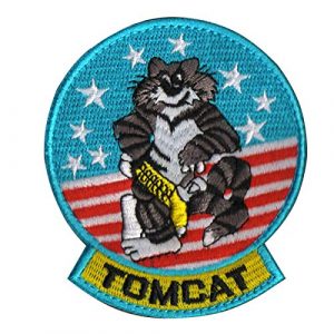 Zhikang68 Airsoft Morale Patch 1 Tomcat Top Gun US Navy Air Force Aviator Embroidered Patch Military Tactical Army Gear Morale Appliques for Hat Operator Baseball Cap Polo Backpack Jacket Shirt DIY Sew On Costume Badge (Tomcat)