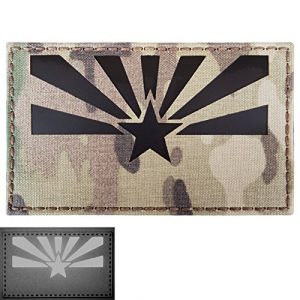 Tactical Freaky Airsoft Morale Patch 1 Big 3x5 Multicam Infrared IR Arizona Flag IFF Tactical Morale Fastener Patch