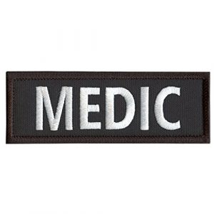 LEGEEON Airsoft Morale Patch 1 LEGEEON Medic 5"x2" EMT EMS Paramedic Body Armor Tactical Embroidered Nylon Fastener Patch