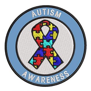 Appalachian Spirit Airsoft Morale Patch 1 Autism Awareness Support Puzzle Ribbon 3.5" Round Embroidered Patch DIY Iron or Sew-on Decorative Vacation Travel Souvenir Applique